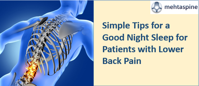 Simple Tips for a Good Night Sleep for Patients with Lower Back Pain